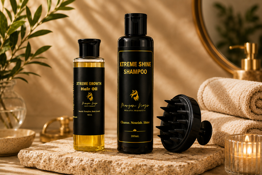 The Complete Hair Growth Bundle — Xtreme Growth Hair Oil + Xtreme Shine Shampoo + Scalp Massager